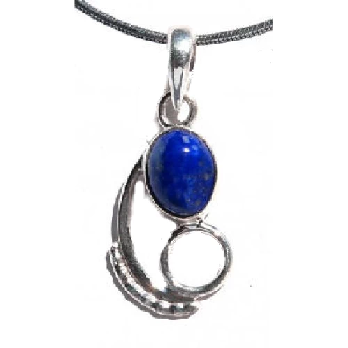 Lapis Stone Spiral Necklace in sterling silver SP-2006L